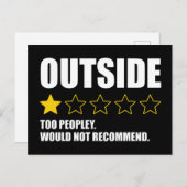 Draußen - zu Leute. würde nicht empfohlen Postkarte (Vorne/Hinten)