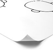 Draw Your Face 31 Guest Book Wedding Welcome Sign Poster (Ecke)