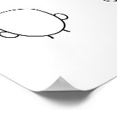 Draw Your Face 50 Guests Book Wedding Fun Poster (Ecke)