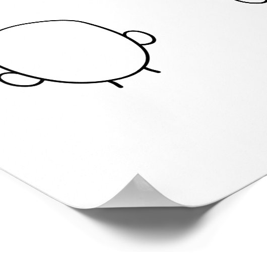 Draw Your Face 50 Guests Book Wedding Fun Poster (Ecke)