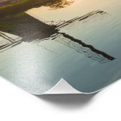 Drawbridge und Windmühlen bei Sonnenuntergang in H Fotodruck (Ecke)