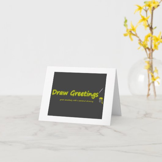 DrawGreetingsCard Karte (Gelbe Blume)