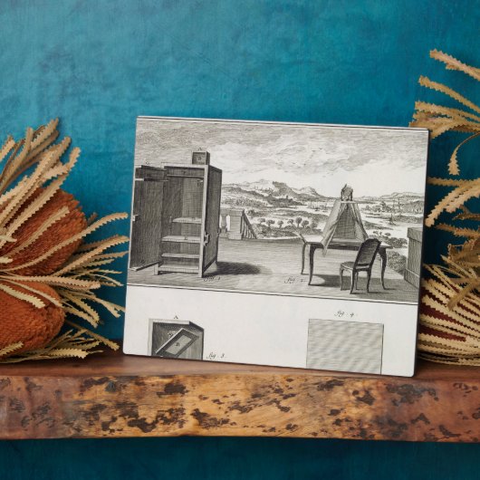 Drawing aids: a basic wooden camera obscura and a fotoplatte (Seite)