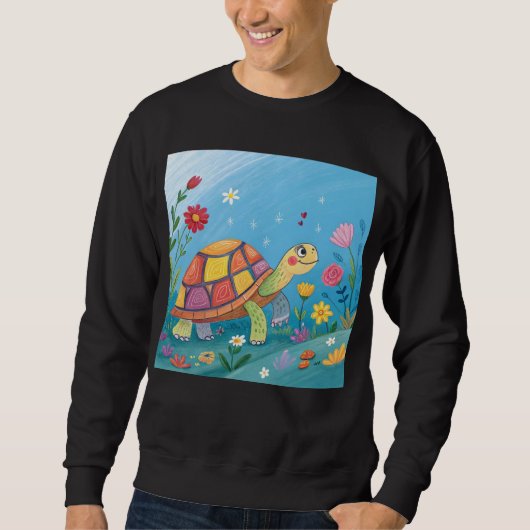 Drawing Baby Turtle Sweatshirt (Vorderseite)