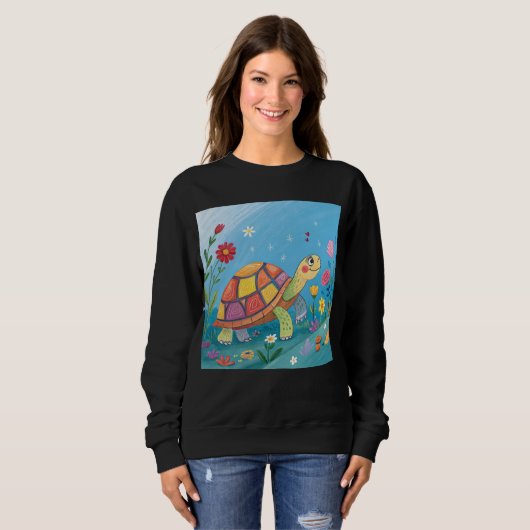 Drawing Baby Turtle Sweatshirt (Vorne ganz)