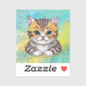 Drawing Cat Aufkleber (Blatt)