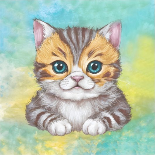 Drawing Cat Aufkleber (Vorderseite)