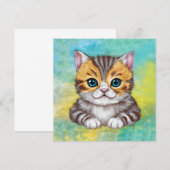 Drawing Cat Einladung (Vorne/Hinten)