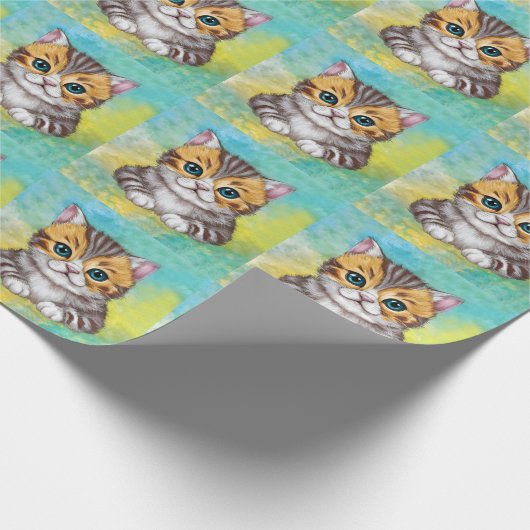 Drawing Cat Geschenkpapier (Ecke)