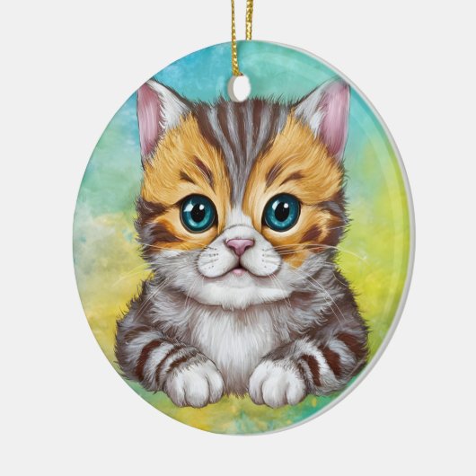 Drawing Cat Keramik Ornament (Links)