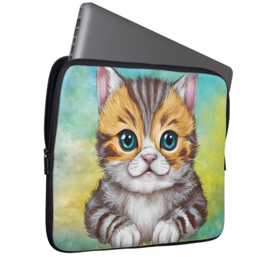 Drawing Cat Laptopschutzhülle (Vorne Rechts)