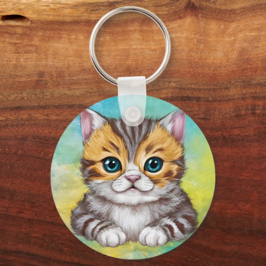 Drawing Cat Schlüsselanhänger (Rückseite)