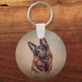 Drawing German Shepherd Dog Schlüsselanhänger (Vorderseite)