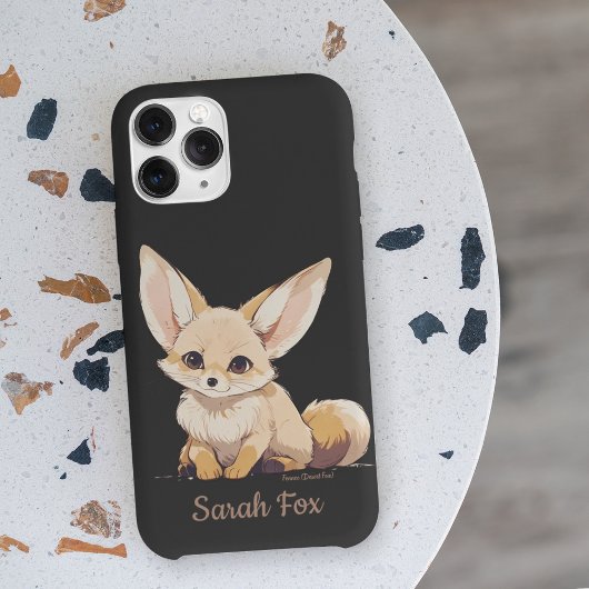 Drawing of a Fennec, Desert Fox, in Cartoon style Case-Mate iPhone Hülle
