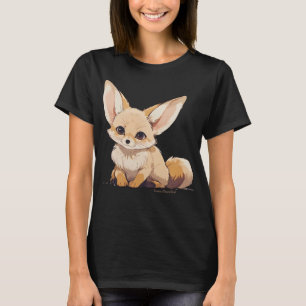 Drawing of a Fennec, Desert Fox, in Cartoon style T-Shirt