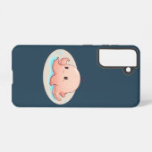 Drawing of a pink Baby Octopus Samsung Galaxy Hülle (Rückseite (Horizontal))