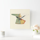 Drawing of Half-Finished Kimono Quadratische Wanduhr (Zuhause)