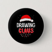 Drawing Santa Claus Christmas Matching Costume  Button (Vorderseite)