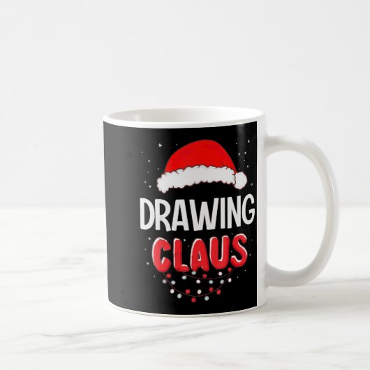 Drawing Santa Claus Christmas Matching Costume Kaffeetasse (Rechts)