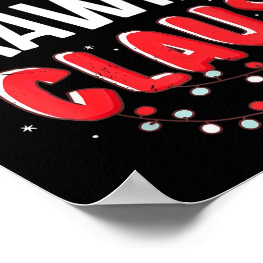 Drawing Santa Claus Christmas Matching Costume  Poster (Ecke)