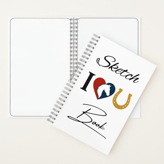 Drawing Sketchbook for Horse Lovers – Blank Pages Notizblock (Innen)