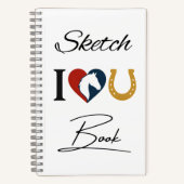 Drawing Sketchbook for Horse Lovers – Blank Pages Notizblock (Vorderseite)