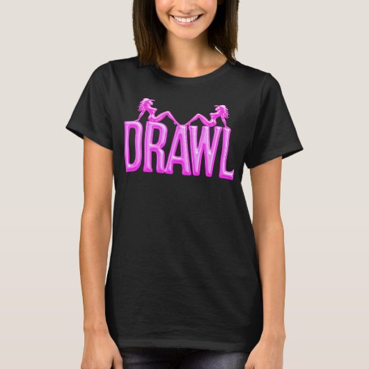 Drawl Mudflaps Damen Dunkles T-Shirt (Vorderseite)