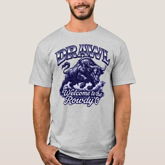 Drawl Rowdy'O Mens T-Shirt (Vorderseite)