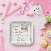 Drawn Brown Bun in the Oven Baby Shower Party Pappteller (Party)