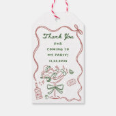 Drawn Merry Little Cocktail Christmas Party Geschenkanhänger (Rückseite)