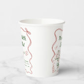 Drawn Merry Little Cocktail Christmas Party Pappbecher (Links)