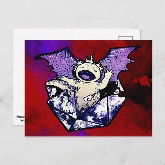 Draxolotyl Hatchling Postkarte (Vorne/Hinten)