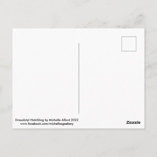 Draxolotyl Hatchling Postkarte (Rückseite)