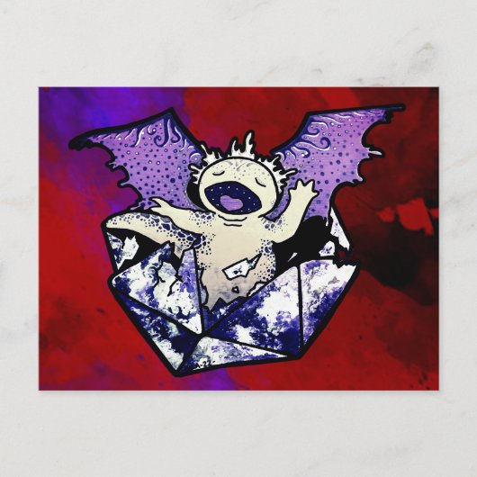 Draxolotyl Hatchling Postkarte (Vorderseite)
