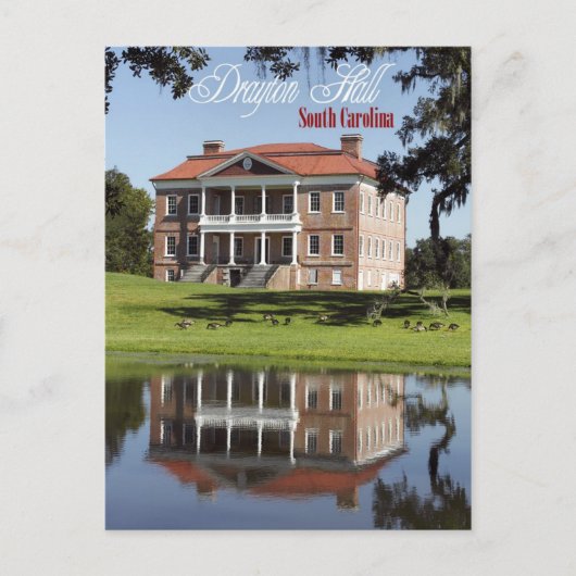 Drayton Hall, South Carolina Postkarte (Vorderseite)