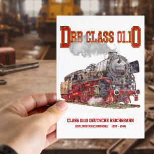 DRB-Baureihe 01.10 Dampflok. Deutsche Reichsbahn Postkarte