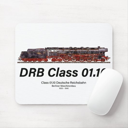 DRB-Baureihe 01.10 Deutsche Reichsbahn-Dampflok Mousepad (Mit Mouse)