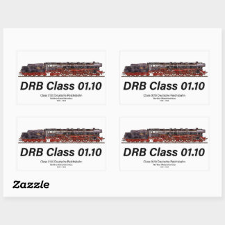 DRB-Baureihe 01.10 Deutsche Reichsbahn-Dampflok Rechteckiger Aufkleber