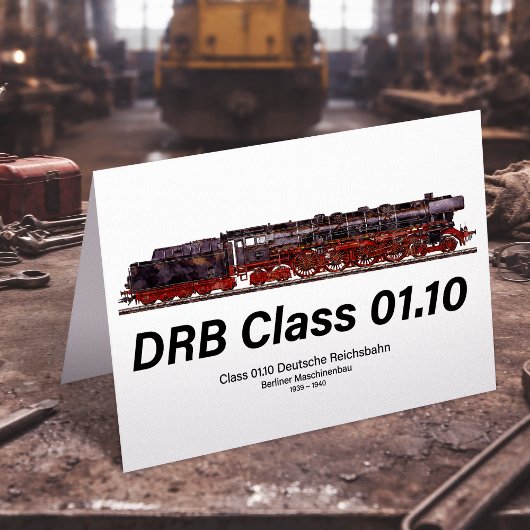 DRB Class 01.10 Deutsche Reichsbahn Steam Train Dankeskarte