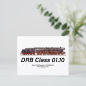 DRB Class 01.10 Deutsche Reichsbahn Steam Train Postkarte (Stehend Vorderseite)