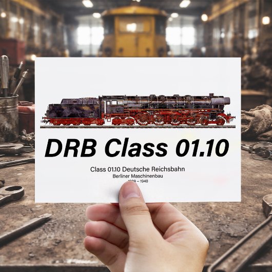 DRB Class 01.10 Deutsche Reichsbahn Steam Train Postkarte