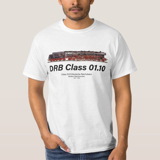 DRB Class 01.10 Deutsche Reichsbahn Steam Train T-Shirt (Vorderseite)