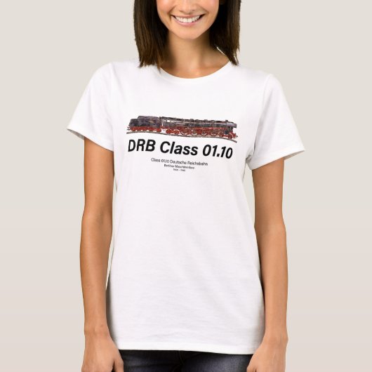 DRB Class 01.10 Deutsche Reichsbahn Steam Train T-Shirt (Vorderseite)