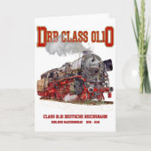 DRB Class 01.10 Steam Train. Deutsche Reichsbahn Dankeskarte (Vorderseite)