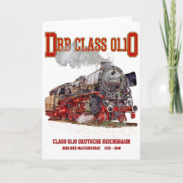 DRB Class 01.10 Steam Train. Deutsche Reichsbahn Dankeskarte