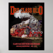 DRB Class 01.10 Steam Train. Deutsche Reichsbahn Poster (Vorne)