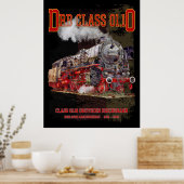 DRB Class 01.10 Steam Train. Deutsche Reichsbahn Poster (Küche)
