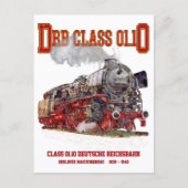 DRB Class 01.10 Steam Train. Deutsche Reichsbahn Postkarte (Vorderseite)