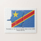 DRC CONGO | Gesegnete Nation | CONGOLESE FLAG Puzzle (Horizontal)