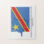 DRC CONGO | Gesegnete Nation | CONGOLESE FLAG Puzzle (Vertikal)
